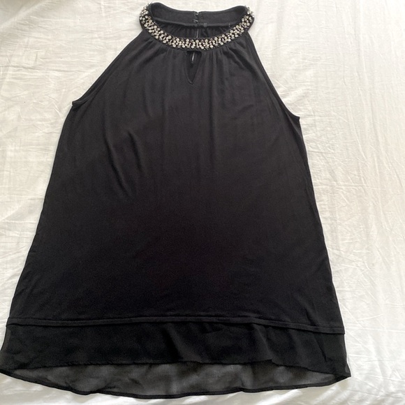 NWOT “Black Sleeveless Formal Elegant Blouse” - Picture 4 of 11